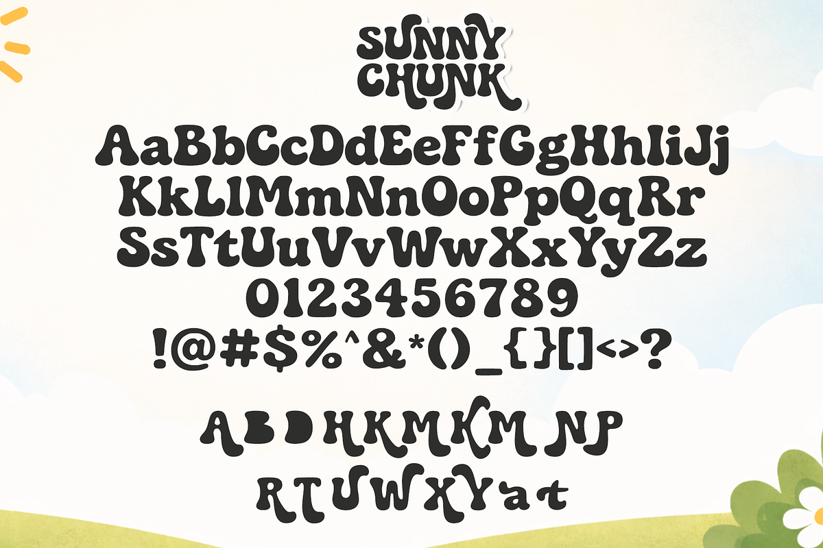 Sunny Chunk, a Handwritten Font by cocodesign (Photo 6 of 8)