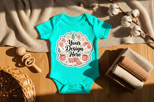 baby outfit mockup, a Hoody Mockup by Rami's Mockups
