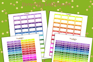 Rainbow Health Printable Stickers