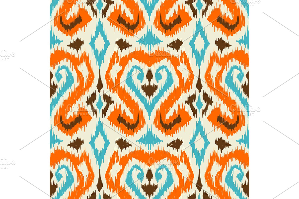 Ikat geometric folklore pattern., a Pattern Graphic by incomible