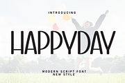 Happyday | Script Font, a Handwritten Font by Scratchones (Thumbnail 1 of 8)