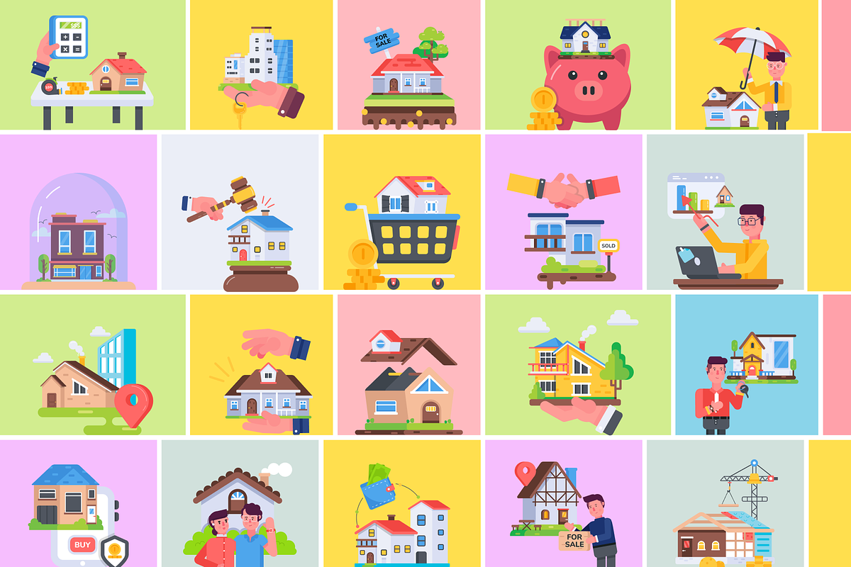 Animated Real Estate Icons, a Duotone Icon by Prosymbols (Photo 5 of 12)
