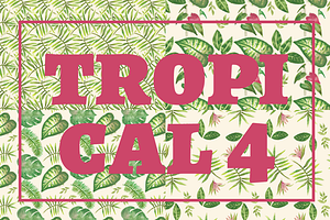 Watercolor Tropical Plants Patterns