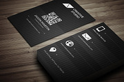 Metro Dark Business Card, a Business Card Template by bouncy (Thumbnail 2 of 4)