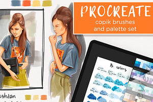 Procreate Brushes & Palette Bundle