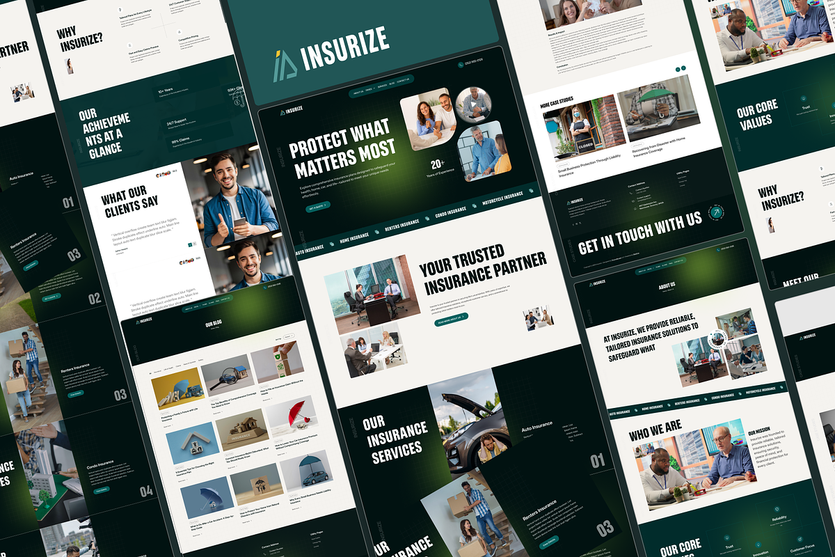 Insurize, Insurance Website Template preview 5