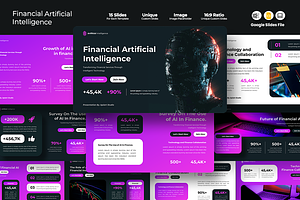 Financial AI Google Slides Template, a Presentation Template by Iqsiart Studio