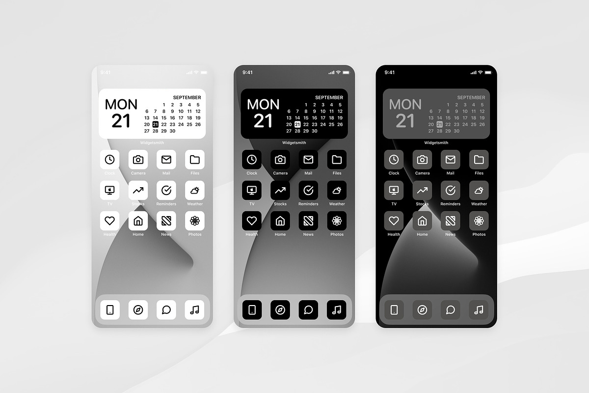 iOS 14 Minimalist Icon Pack, an Outline Icon by Yung (Photo 2 of 6)