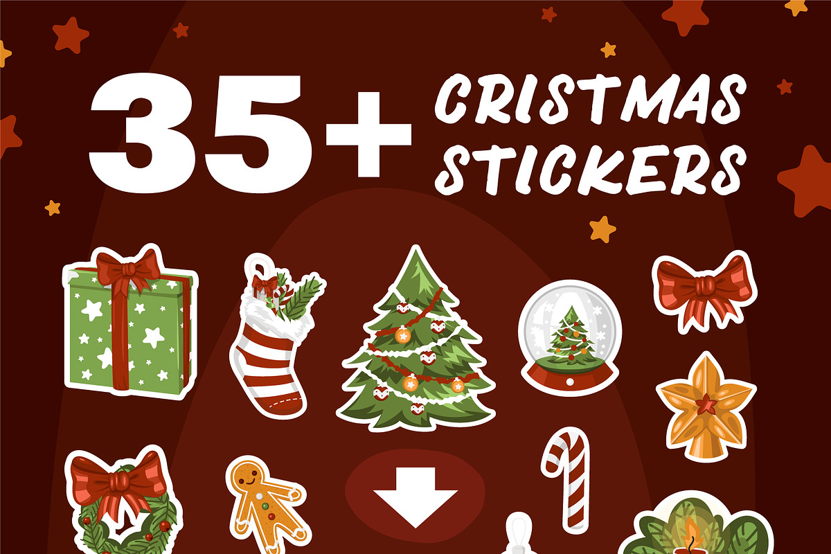 Big Christmas vector elements pack, an Illustration by OctoPaper (Photo 2 of 4)