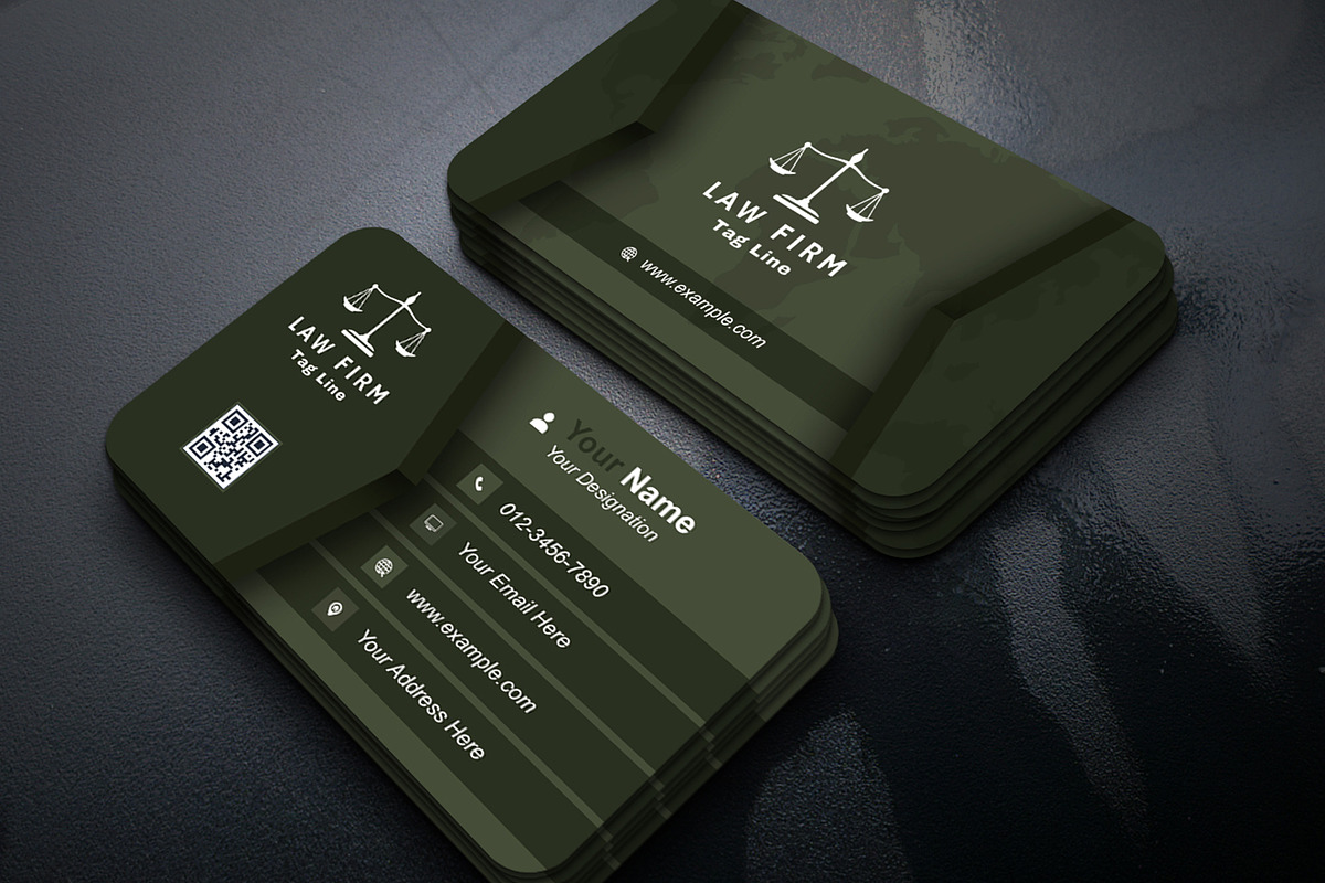 Modern Law Firm Business Card preview 2