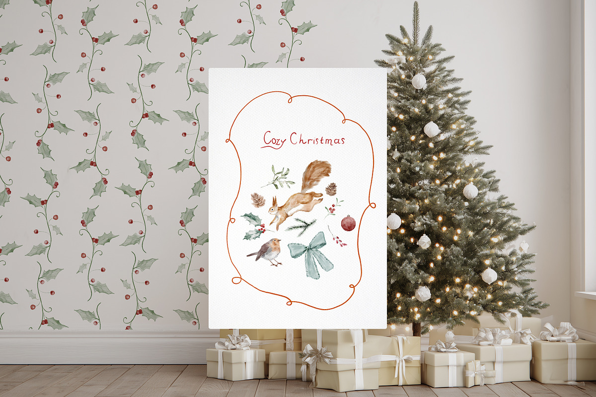 Cozy Christmas Watercolor Set, an Object Graphic by Watercolor_Ma (Photo 7 of 8)