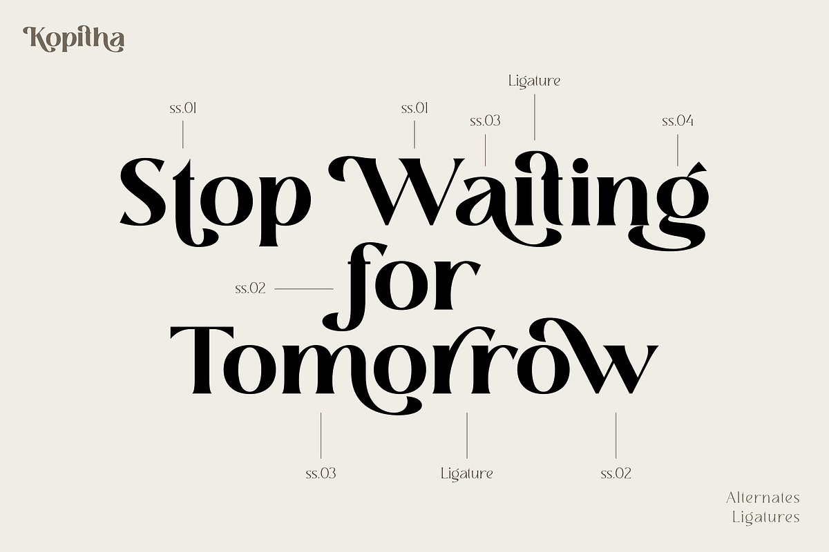 Kopitha - Modern Serif Font, a Serif Font by Ekahermawan (Photo 8 of 12)