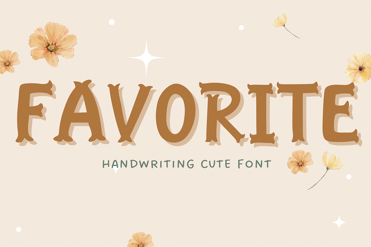 Favorite font, a Handwritten Font by JJuta (Photo 1 of 5)