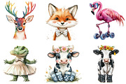 Quirky Animals Collection Clipart, an Illustration by DreamArtGraphic (Thumbnail 3 of 5)