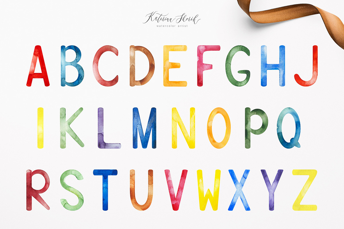 Watercolor Animal Alphabet. A to Z, an Object Graphic by Kate_Rina (Photo 3 of 5)