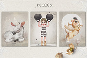 Flower circus.Watercolor vintage set, a Texture Illustration by TanyaSchuka (Thumbnail 3 of 15)