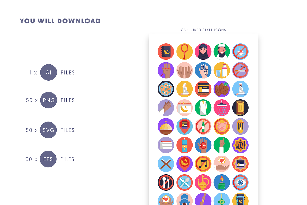 50 Ramadan Icons, an Outline Icon by Dighital (Photo 10 of 10)