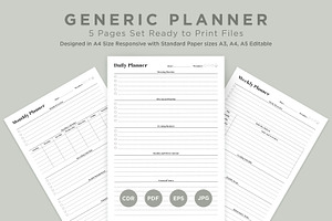 Generic Planning Pages Set V-07