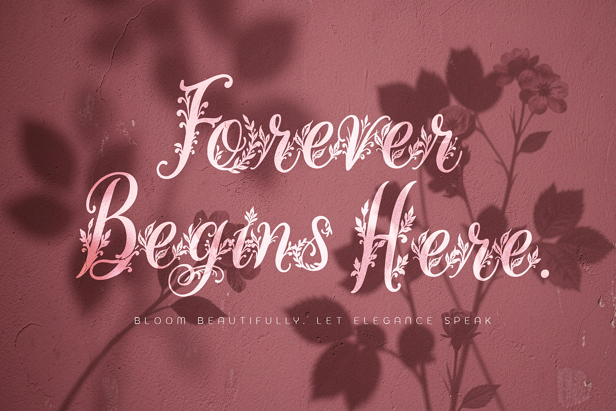 WynsteraQalis Decorative Floral font, a Script Font by HypeWorksCo (Photo 16 of 24)