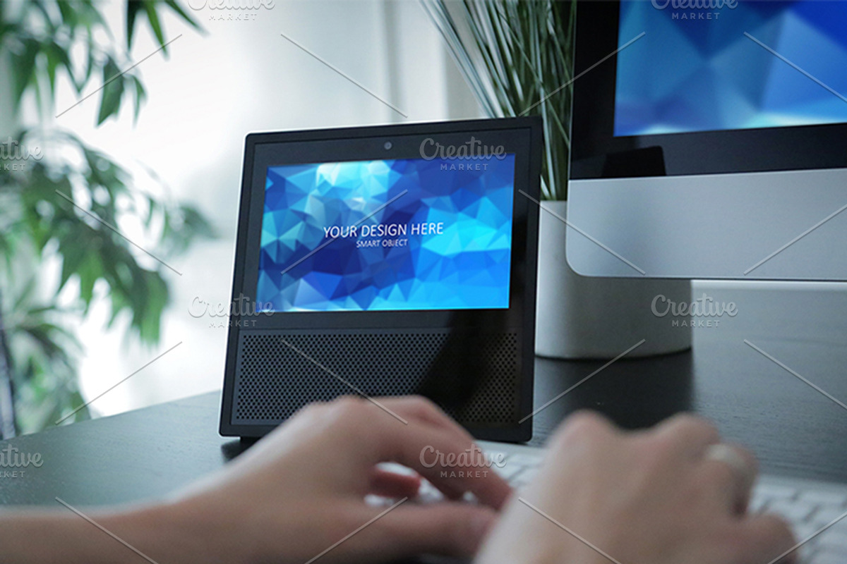 Echo Show Workstation PSD Mockups, an iPhone Mockup by Shop Mockpro (Photo 11 of 19)