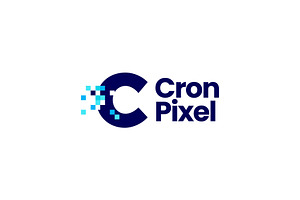 c letter pixel mark digital 8 bit, a Branding & Logo Template by VASTARD STUDIO