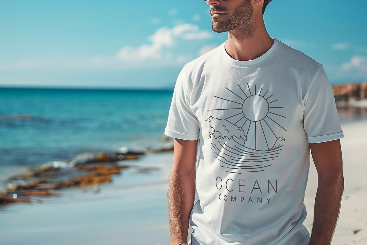 Ocean waves line art circular logo, a Branding & Logo Template by Saba Vector (Photo 3 of 3)