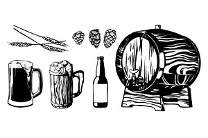 Beer logo templates.