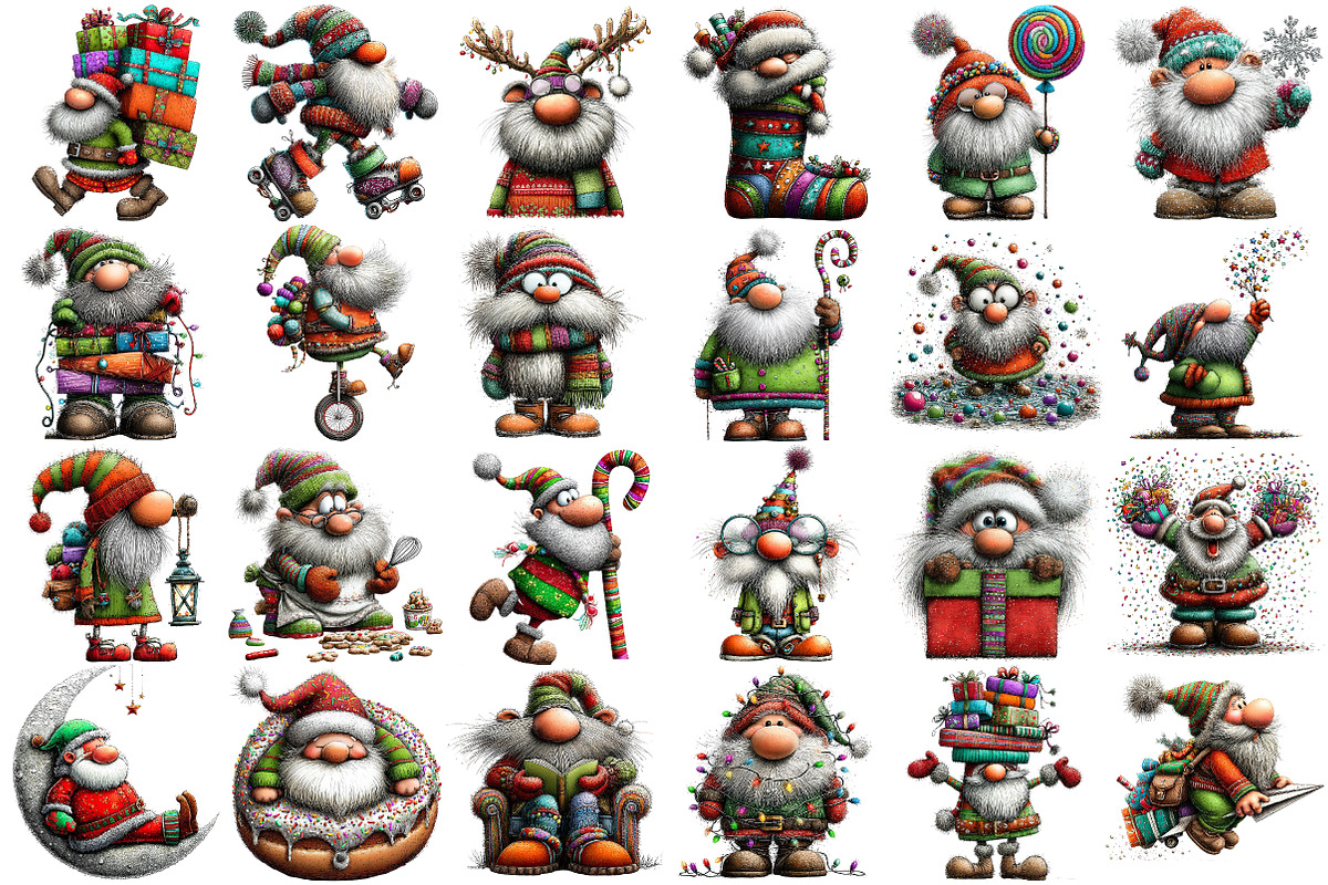 Whimsical Santa Clipart, an Illustration by Pixels.Craft (Photo 5 of 6)
