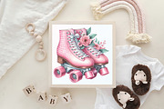 Bohemian Pink Gingham Summer Clipart, an Illustration by CraftArtStudio (Thumbnail 6 of 6)