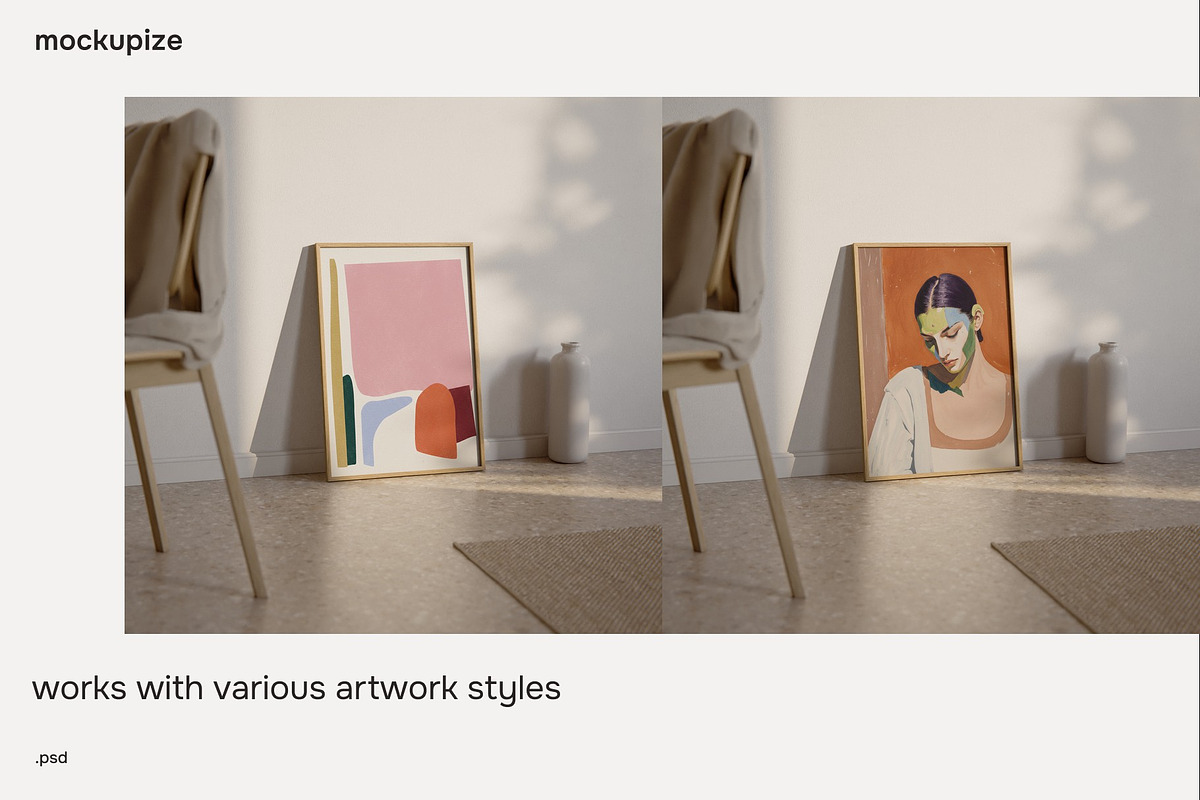 DIN A Wall Leaning Frame Mockup, a Household Mockup by mockupize (Photo 6 of 7)