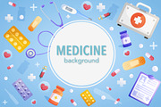 Medical Illustration Kit. Elements, a Background Graphic by DariaBorisova (Thumbnail 1 of 4)