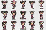 Whimsical Christmas Nurse Girls Clip, a Seasonal Illustration by Rose Art (Thumbnail 3 of 6)