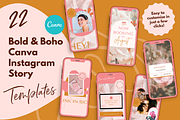 Boho Canva Instagram Story Templates, a Social Media Template by Kurly Creative (Thumbnail 2 of 11)