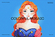 Colorful Mosaic Photo Effect, a Layer Style Add-On by dokudokunomi (Thumbnail 1 of 5)