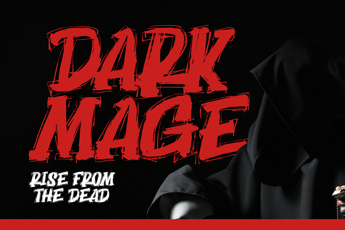Dark Mage - Scary Typeface, a Font by Dumadistyle (Photo 1 of 8)