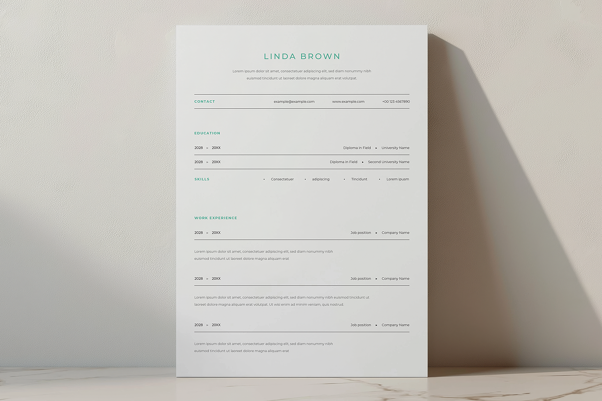 Minimal Resume for Professionals, a Resume Template by Filip Studio (Photo 1 of 4)