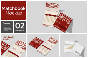 Matchbook Mockup, a Merchandise Mockup by Unerispace
