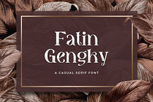 Fatin Gengky - Casual Serif Font
