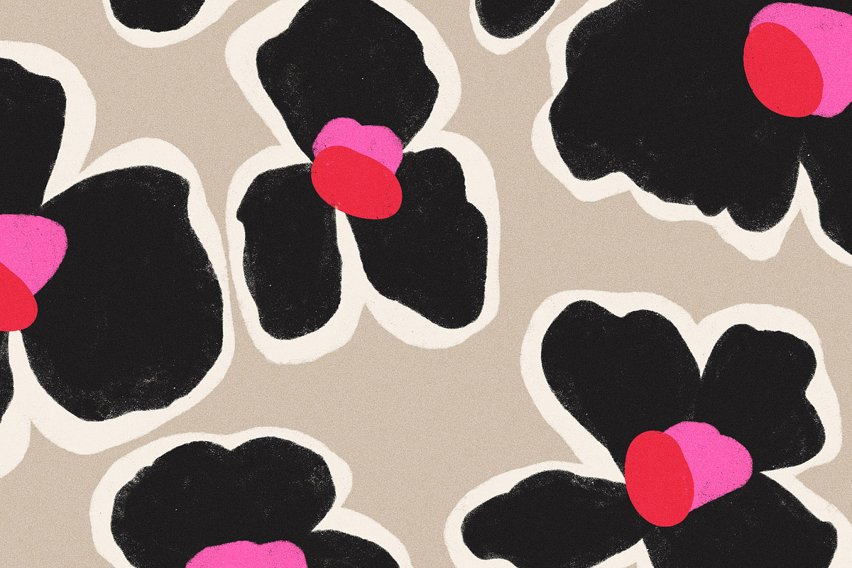 Bold Naive Modern Floral Pattern, a Pattern Graphic by likorbut (Photo 12 of 12)