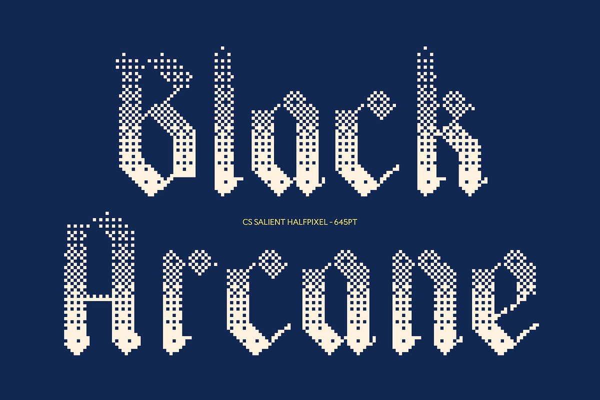 CS Salient Halfpixel, a Blackletter Font by Craft Supply Co. (Photo 2 of 8)
