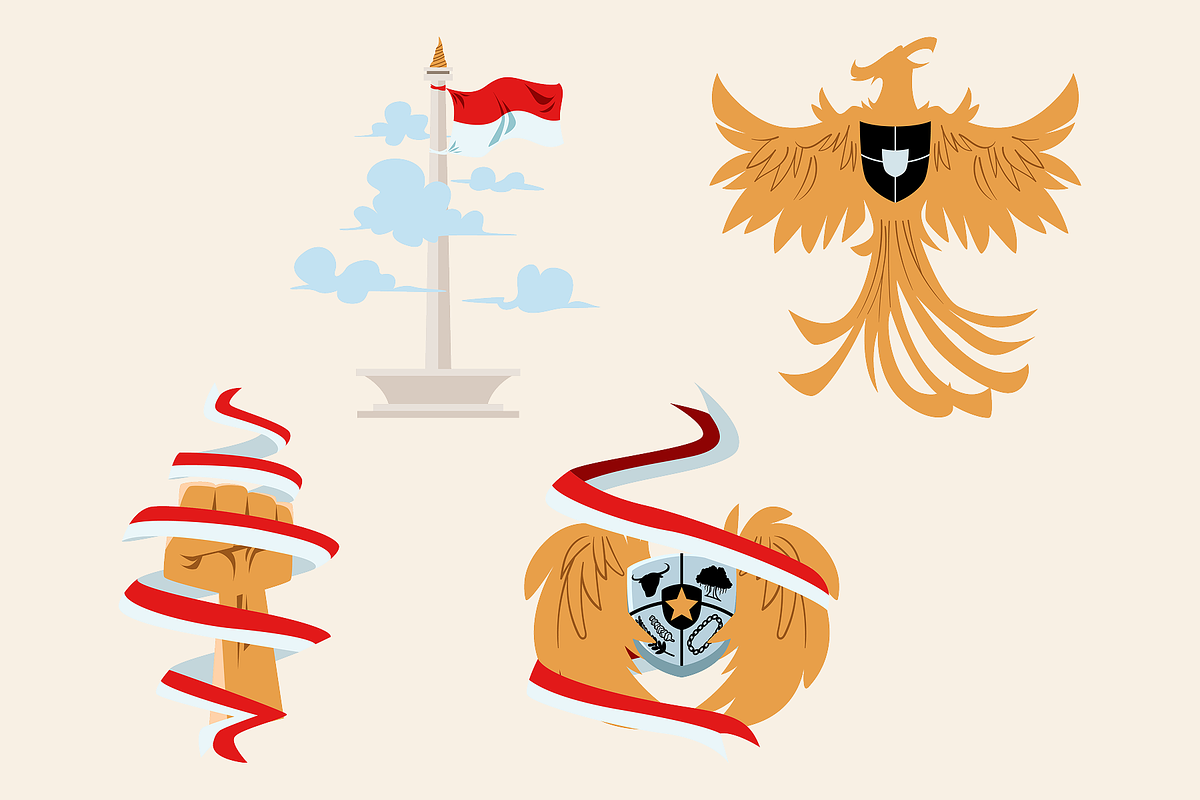 Pancasila Hand Drawn Illustration, an Object Illustration by SLAB! Design (Photo 3 of 3)