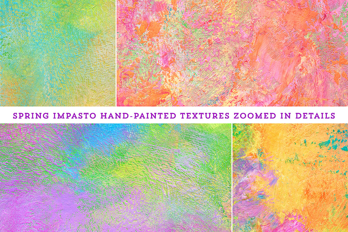 Spring Impasto Painted Textures, a Texture Graphic by French Kiss Collections (Photo 5 of 8)
