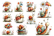 Whimsical Spring Snail Clipart, an Illustration by Dream Creation (Thumbnail 6 of 6)