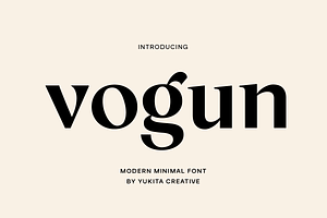 Vogun Minimal Modern Font, a Sans Serif Font by Yukita Creative