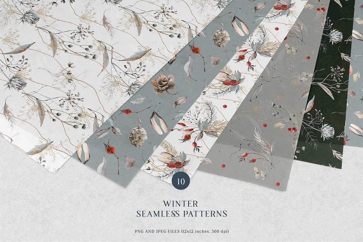 TOUCH OF SNOW Watercolor set, an Illustration by Lemaris (Photo 9 of 11)