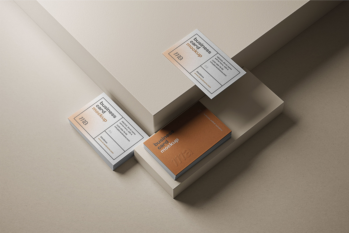 Business Card Mockup Set, a Print Template by mockupatelier (Photo 9 of 17)