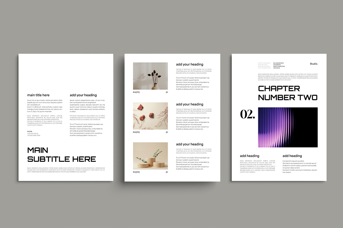 Minimal Ebook Layout Template, an UI Kit Template by ContestDesign (Photo 3 of 5)