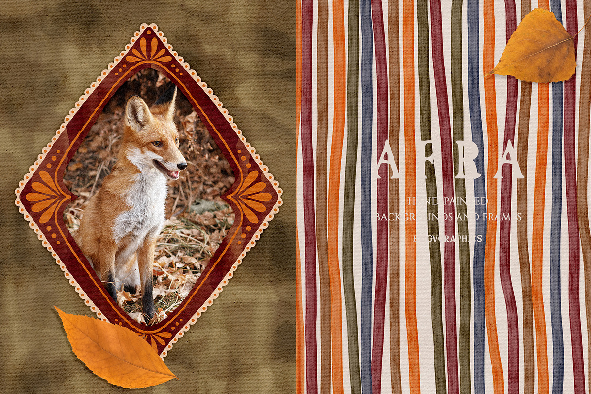 Afra | Autumn Backgrounds and Frames, a Background Graphic by GVGraphics (Photo 5 of 13)