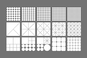 Grid Shape Masks - Bitmap & Vector