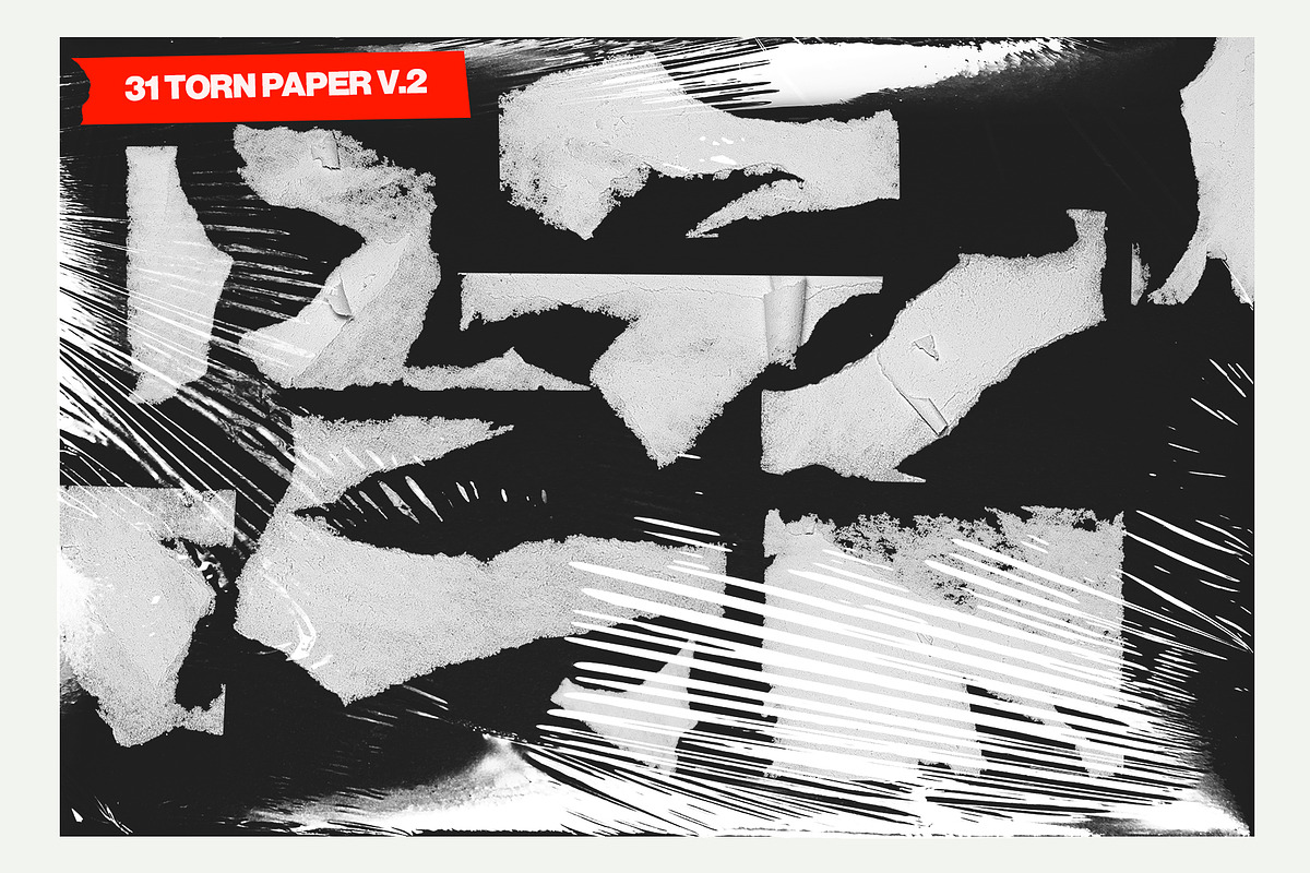 Torn Paper Textures & Ripped Mockups, a Texture Graphic by Gravito (Photo 2 of 9)